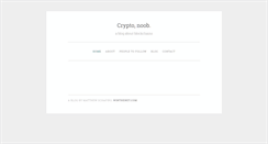 Desktop Screenshot of cryptonoob.com